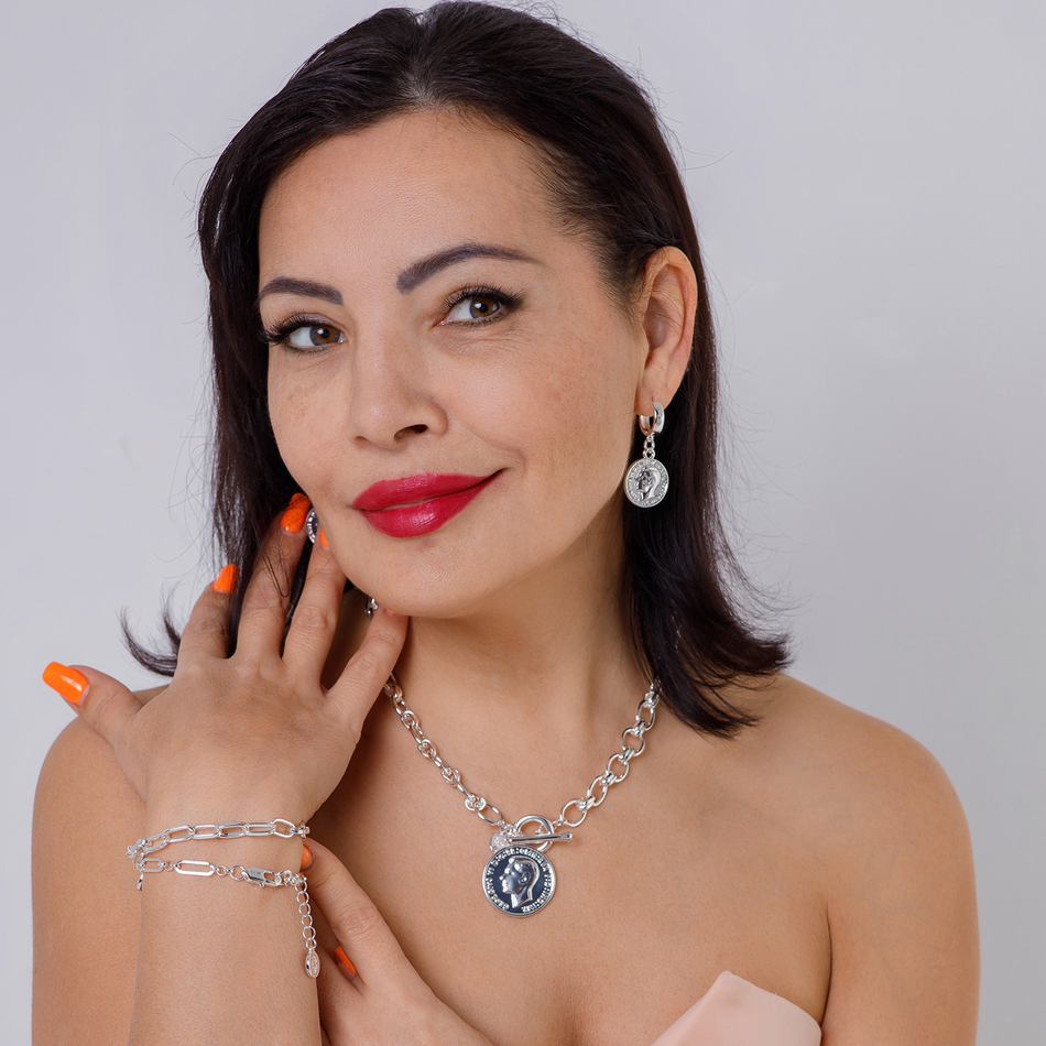 Серьги Fiore Luna With a coin AL4545 S
