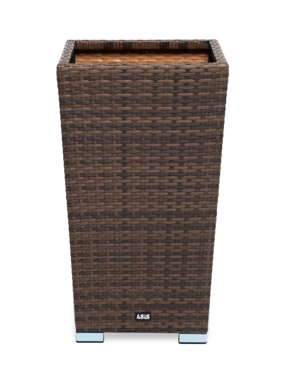 "Капучино" кашпо для цветов плетеное из искусственного ротанга, цвет коричневый