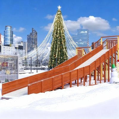 Зимняя горка САВУШКА ЗИМА-9 для базы отдыха, санаториев и парков