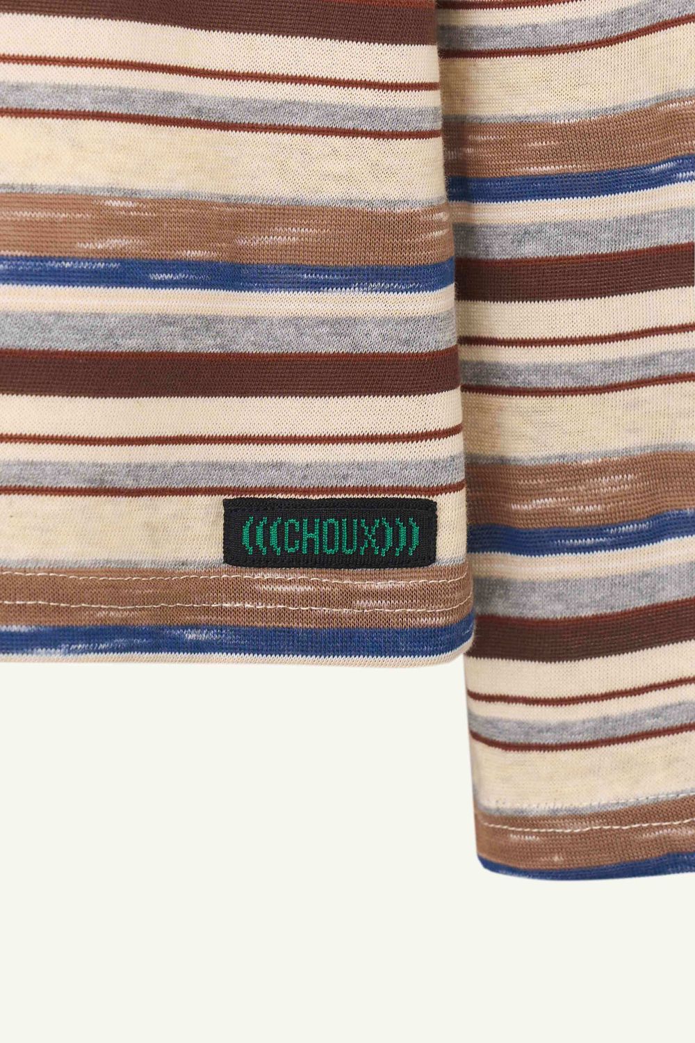 Лонгслив трикотажный (True Preppy), бежево-коричневый