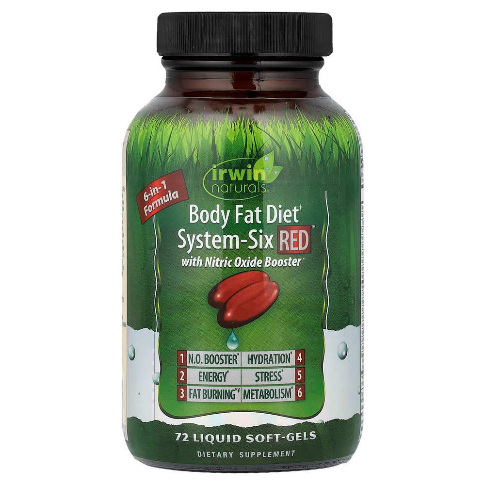 Irwin Naturals, Body Fat Diet, System-Six Red™, 72 желатиновых капсулы