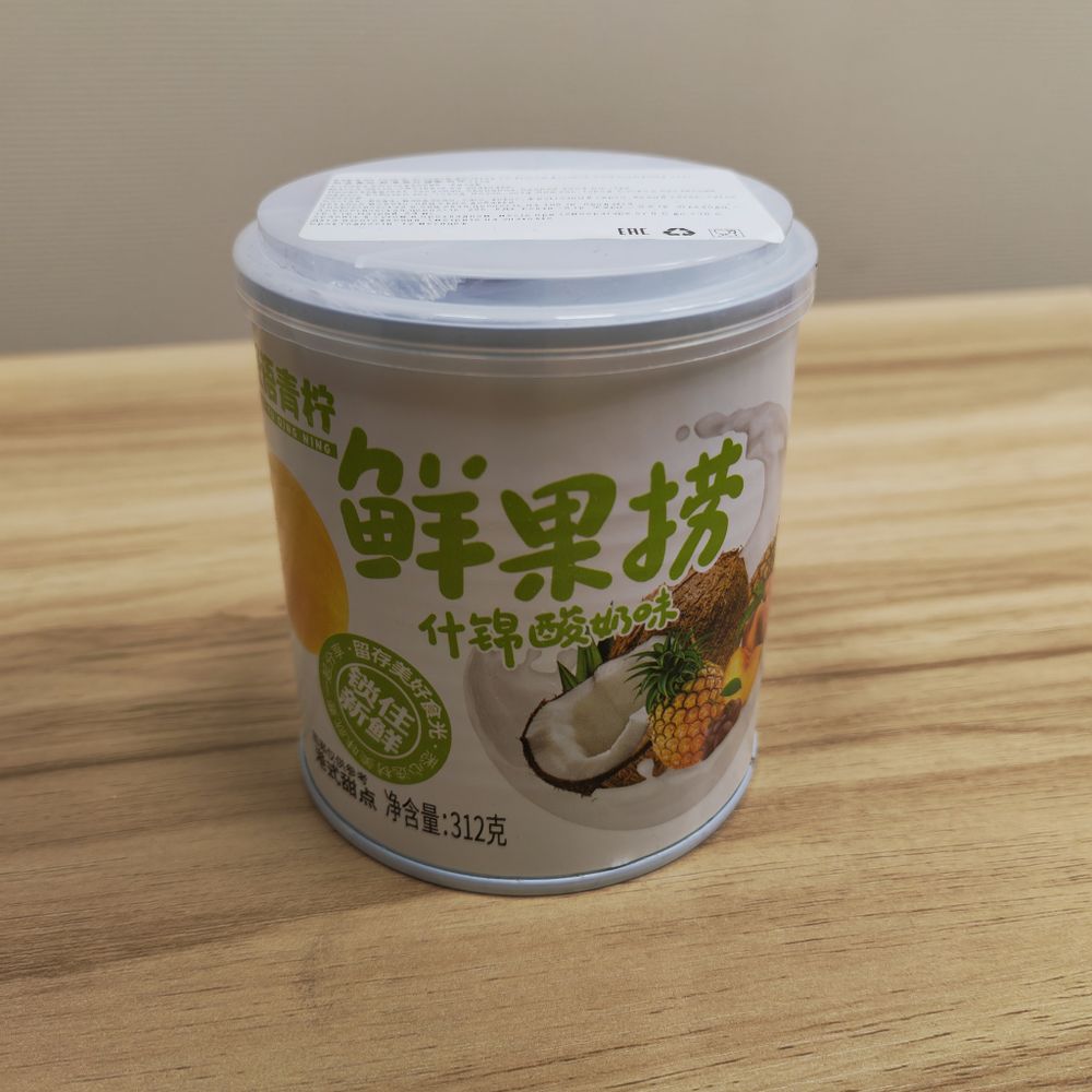 Каша из саго и ассорти фруктов со вкусом йогурта Qingyuqingning 312г