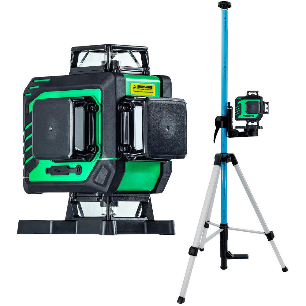 Лазерный уровень INSTRUMAX GL 4-360 Master SET+Штатив-штанга элевационный LP-300 с треногой 3м
