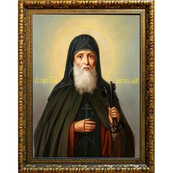 Лонгин Коряжемский, преподобный иеромонах. Икона  на холсте.