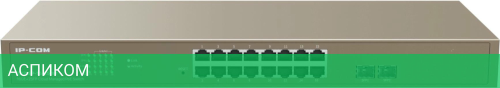 Коммутатор Tenda 16GE/2SFP G3318P-16-250W