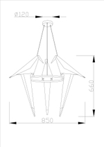 Подвесной светодиодный светильник Moderli V3071-3PL origami Birds 3*LED*6W