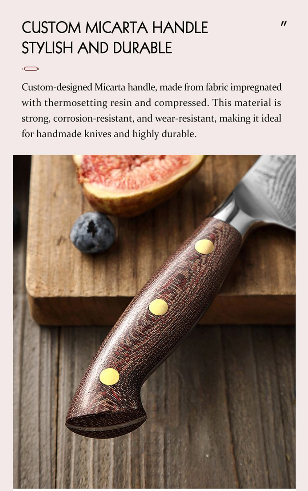 Кухонный нож Hezhen X02M Paring нож 4 дюйма клинок 67 Layers Damascus рукоять микарта, длина лезвия 11 см