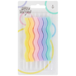 Свечи для торта «Волна» пастельные разноцветные 10 см, 6 шт