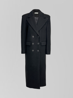 Пальто Agdali Brand однотонное прямого кроя на три пуговицы