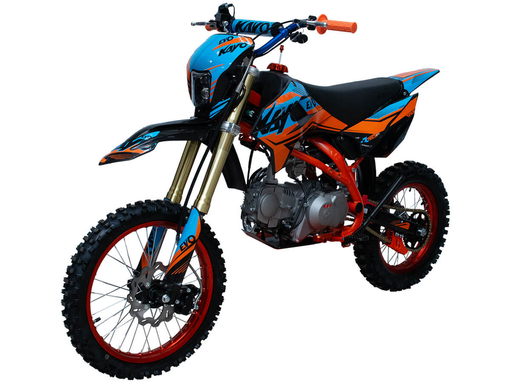 Питбайк KAYO EVOLUTION K125EM 17/14 KRZ (механ. сцепл., эл.стартер 2024 г.)