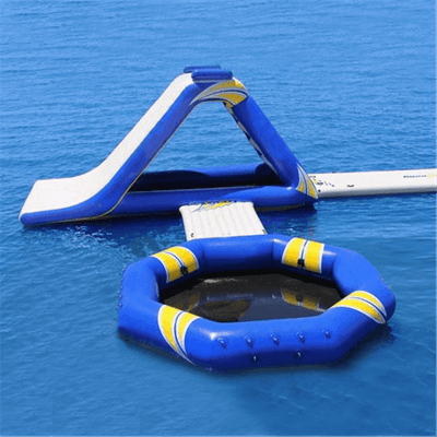 Надувной аквапарк на воде «Простое удовольствие» 12×7,7×3 м