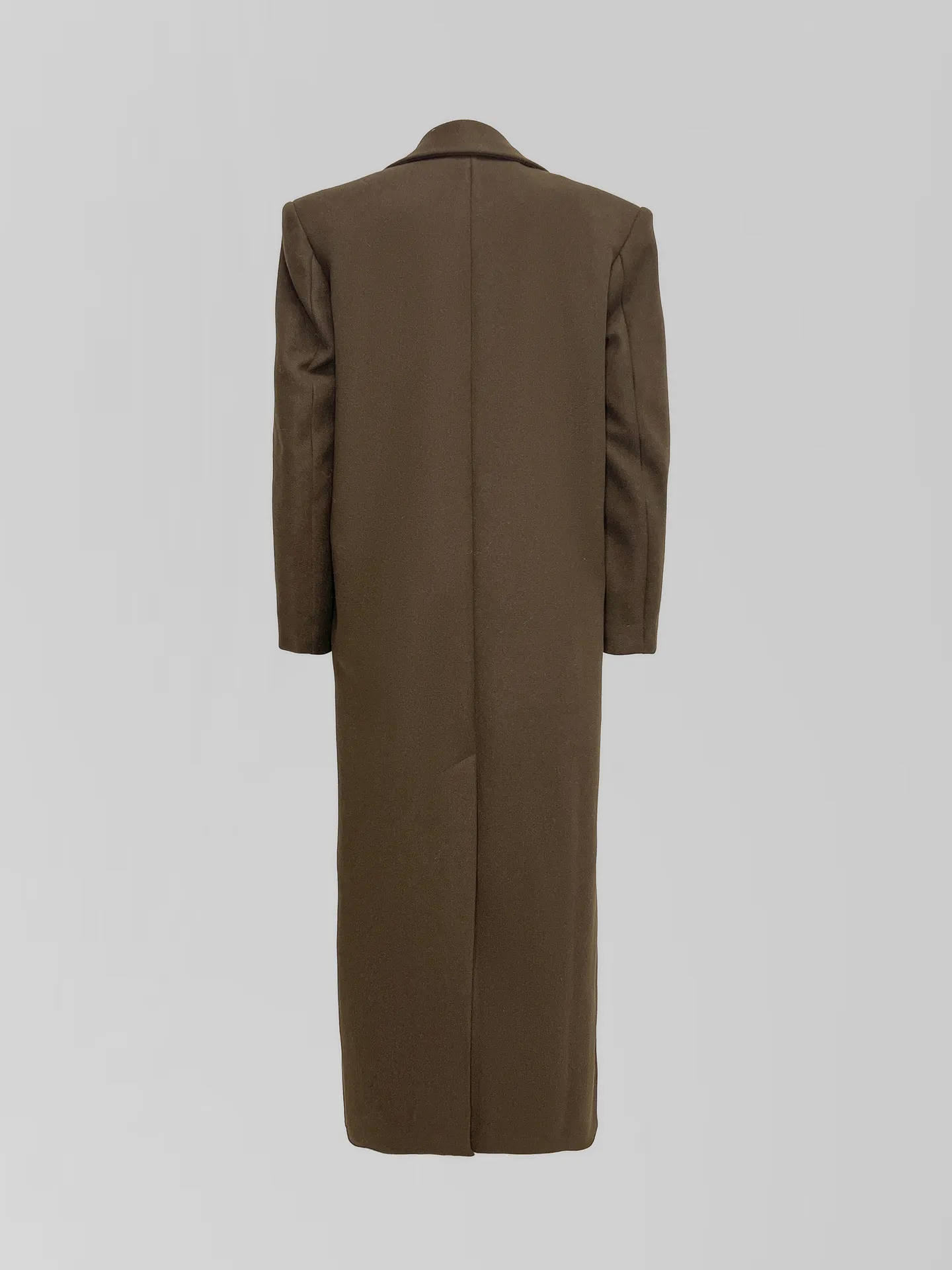 Пальто Agdali Brand однотонное прямого кроя на три пуговицы