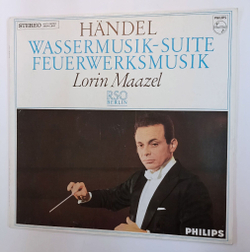 Винтажная виниловая пластинка LP Handel, Гендель Lorin Maazel, RSO Berlin Wassermusik Suite Feuerwerksmusik Берлинский Оркестр (Germany 1970)