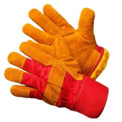 Перчатки спилковые комбинированные утеплённые СИБИРЯК