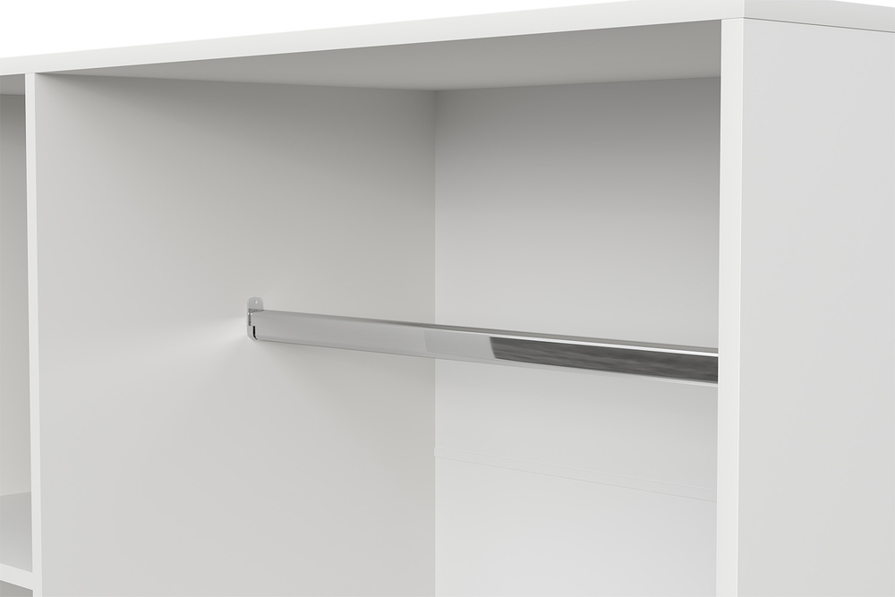 Шкаф трехстворчатый Бали, Белый шагрень