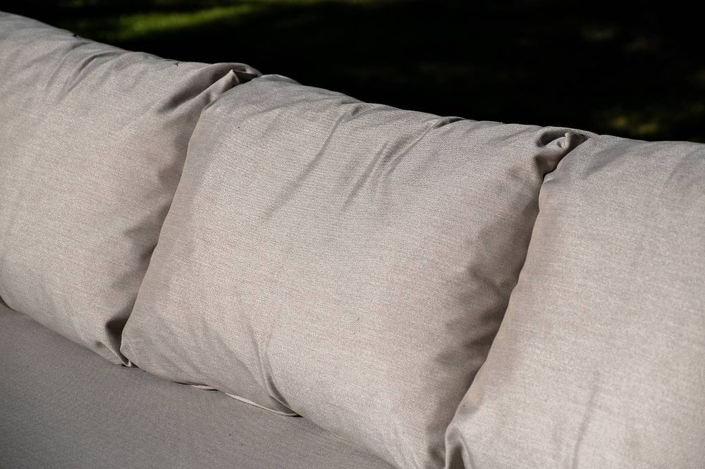 "Верона" лаунж-зона 5-местная плетеная из роупа (веревки), каркас алюминиевый белый, роуп бежевый