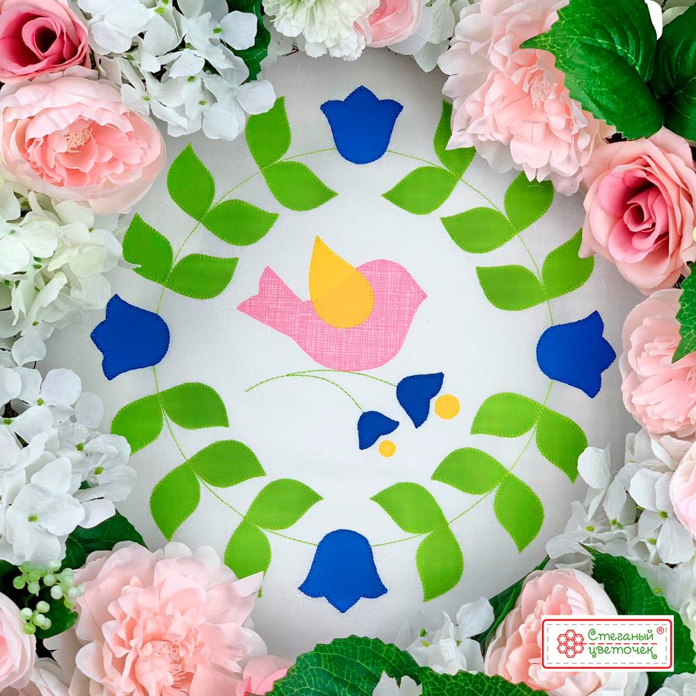 Шаблон для стежки  и аппликации "Колокольчики" (арт. T47)