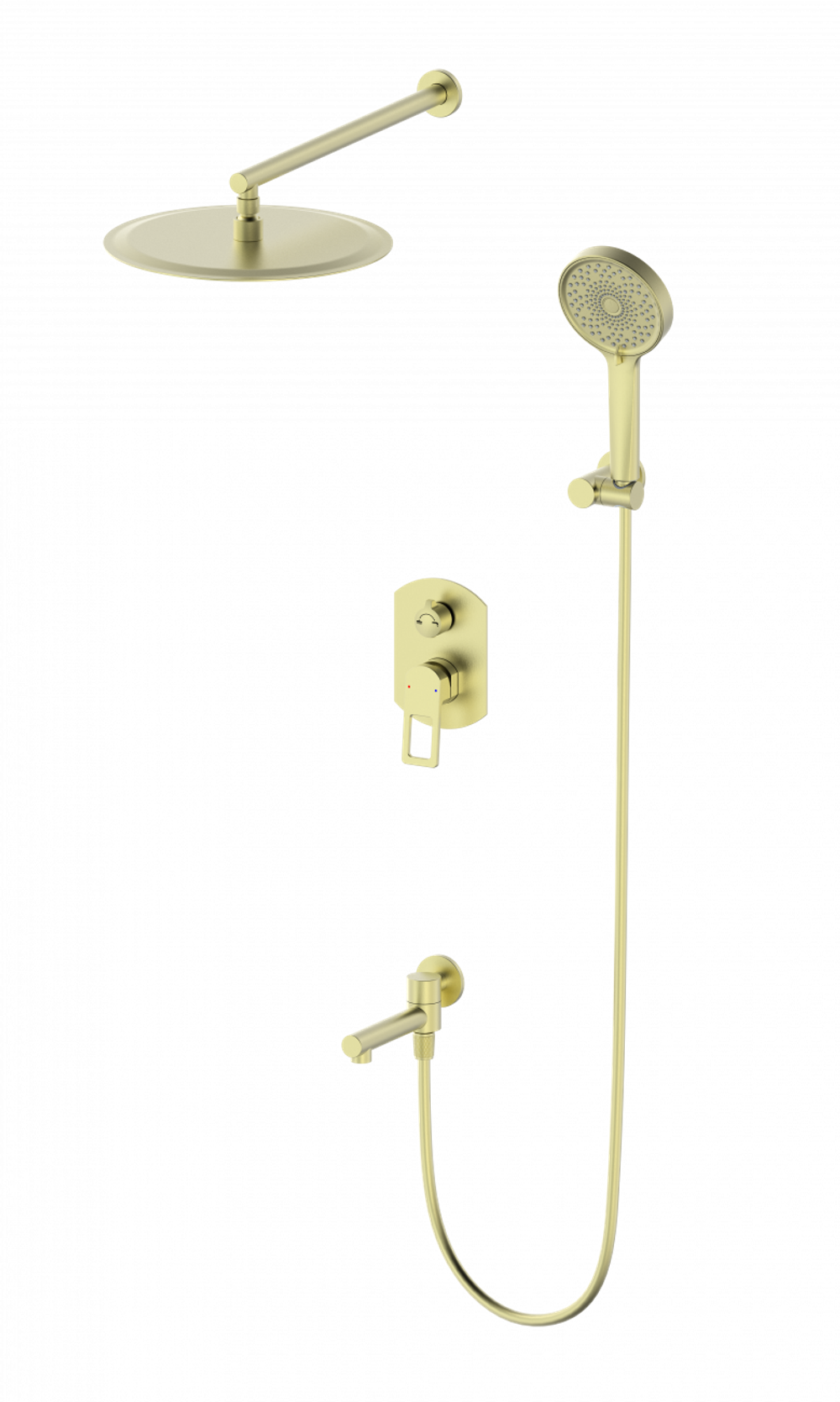 Душевая система встраиваемая WONZON & WOGHAND FRAME, Брашированное золото (WW-88939010-BG)