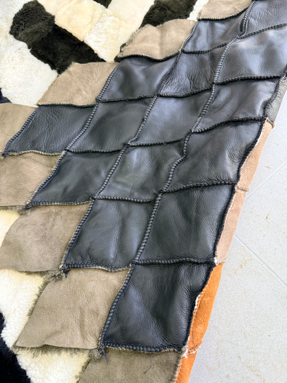 Покрывало меховое ковер из шкуры овчины