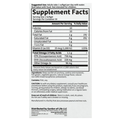 Minami Nutrition, MorEPA Platinum, Формула для ежедневного приема с Омега-3 и витамином D3, со вкусом апельсина, 30 гелевых капсул