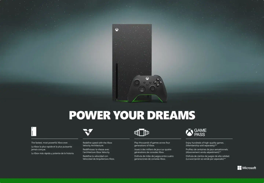 Игровая приставка Microsoft Xbox Series X Galaxy Black 2Tb, чёрный
