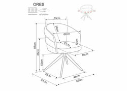 Стул SIGNAL ORES t.252 серый/черный, поворотный