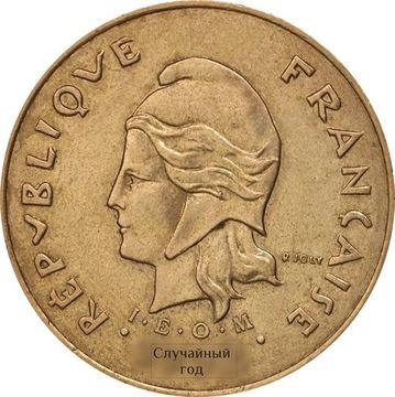 100 франков 1976-2005 Новая Каледония