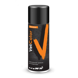 Аэрозольная краска для животных VetColor, цвет оранжевый, 520 мл