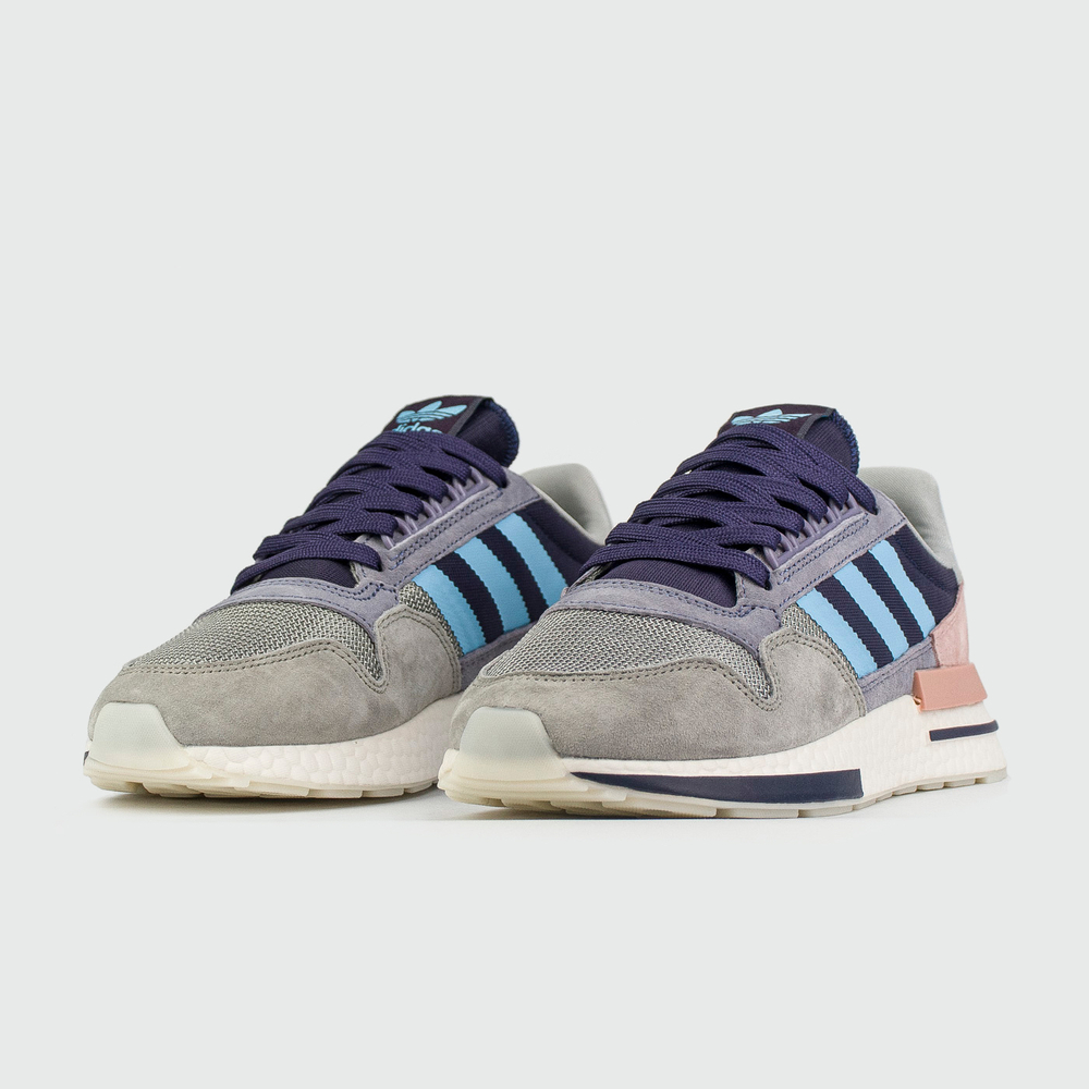 Кроссовки Adidas ZX 500 Boost Grey / Blue Str.