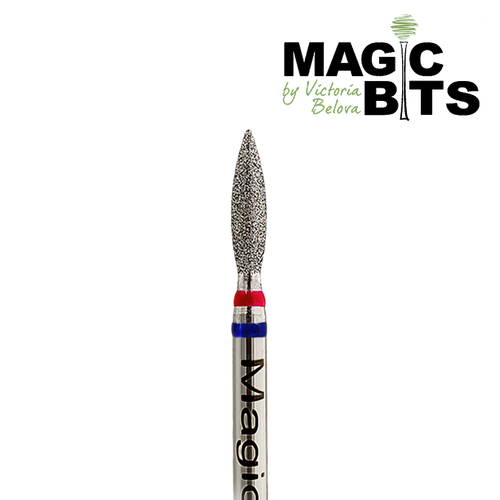 Magic Bits фреза пламя острое 23 красно-синяя насечка