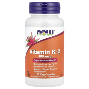 Now Foods Vitamin K-2 100 mcg 100 veg capsules , Витамин K-2