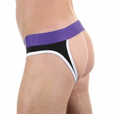 Черные сексуальные трусы-джоки на широкой резинке (Размер: XL) (Цвет: черный)