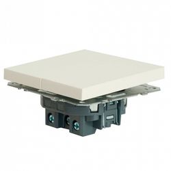 Переключатель перекрестный двухклавишный без рамки Stekker Эмили 50162