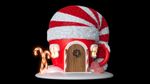 светодиодная конструкция "новогодний домик-кружка"