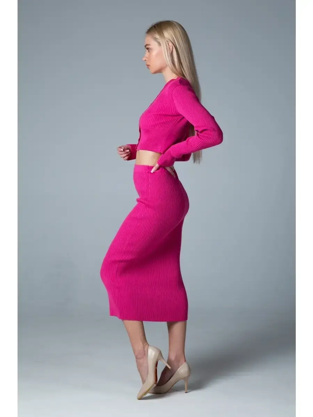 Юбка в рубчик