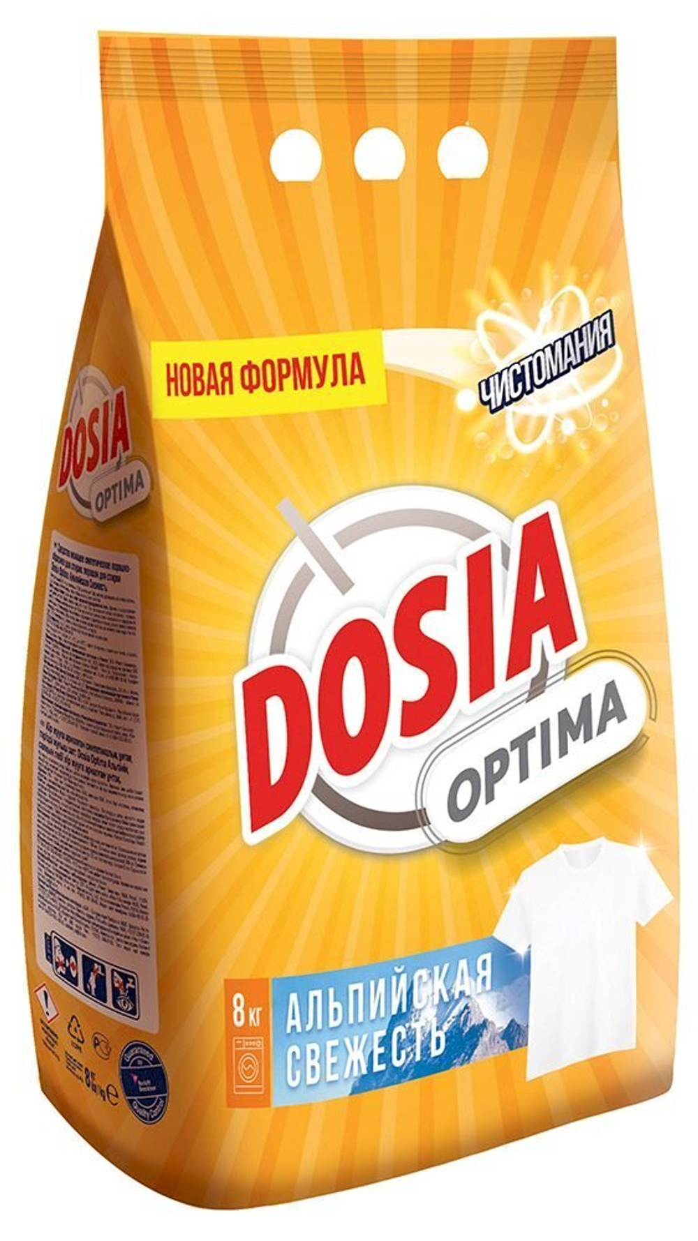 Стиральный порошок Dosia Optima Альпийская свежесть автомат, 8 кг