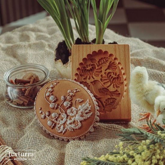 Печатный пряник с цветами