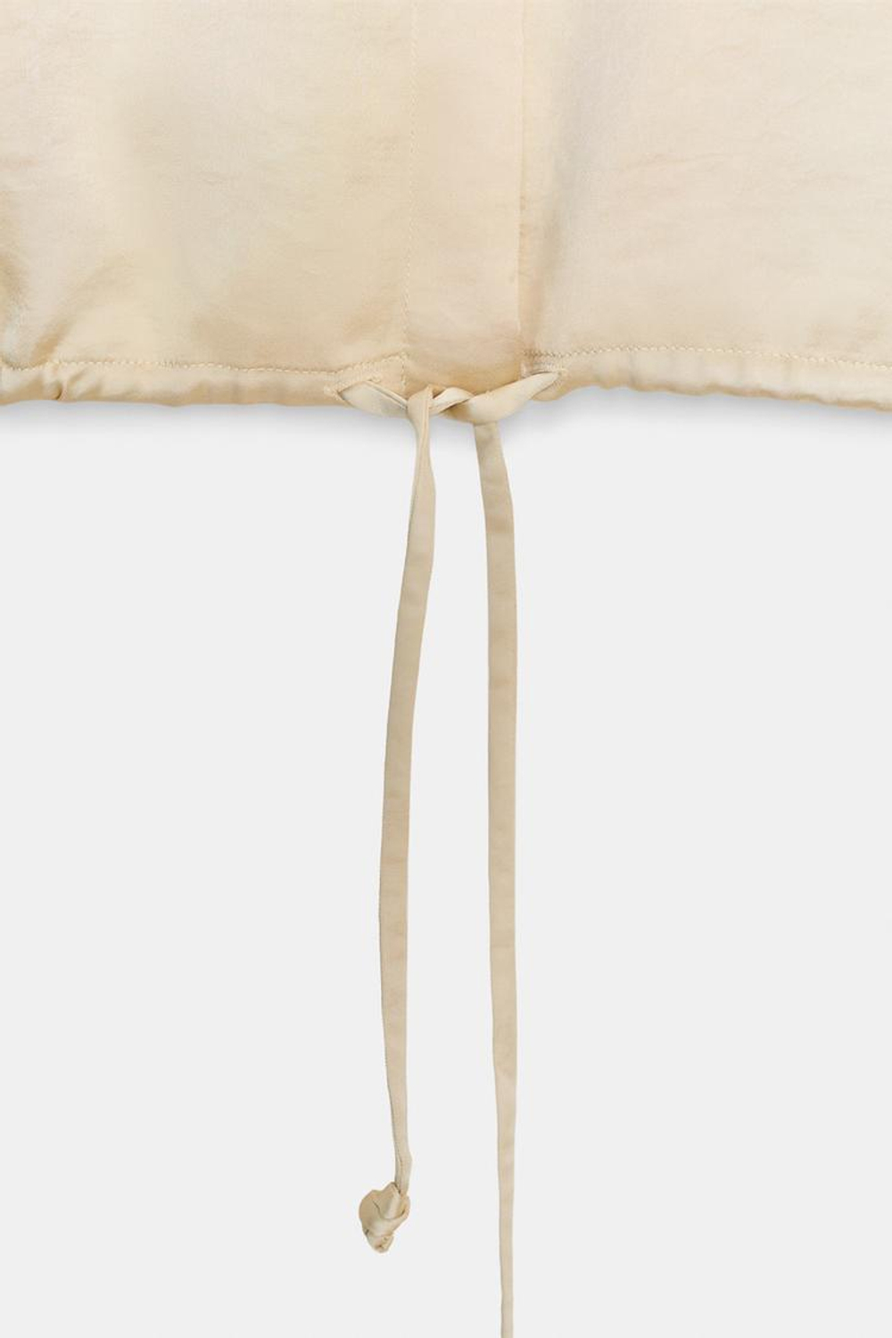 ZARA АТЛАСНАЯ РУБАШКА ZW WOMAN, ЭКРЮ