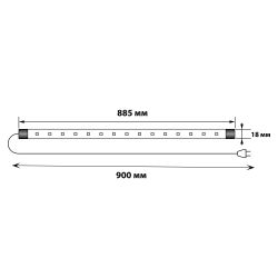 ULT-P82-14W-10000K IP66 CLEAR Светильник для аквариумов светодиодный линейный. 885мм. Пластик. Спектр для аквариума. TM Uniel