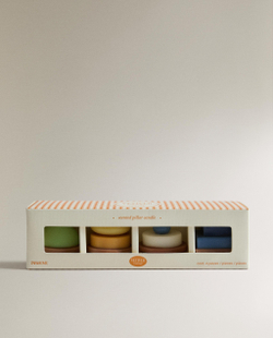 Zara Home Набор ароматических свечей (Vetiver Mango), растительный воск, 4 шт, подарочный