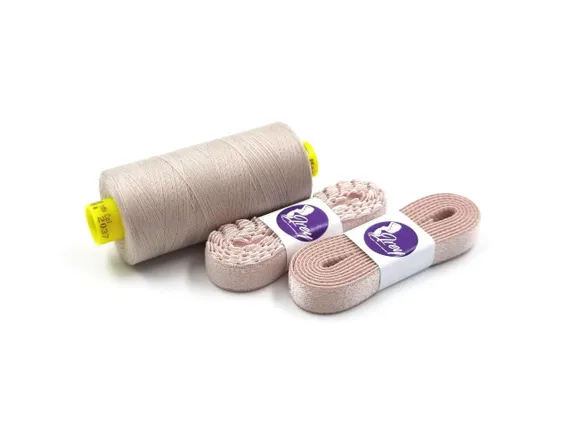 168 К-195/6 Тесьма эластичная Lauma 6 мм, серебристый пион 168