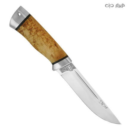 Нож АиР Бекас (карельская береза, 95х18, алюминий, тыльник)
