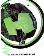 Защита картера для снегохода зеленая Arctic Cat