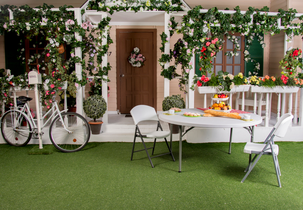 Cтол круглый со складными ножками, диаметр 150см