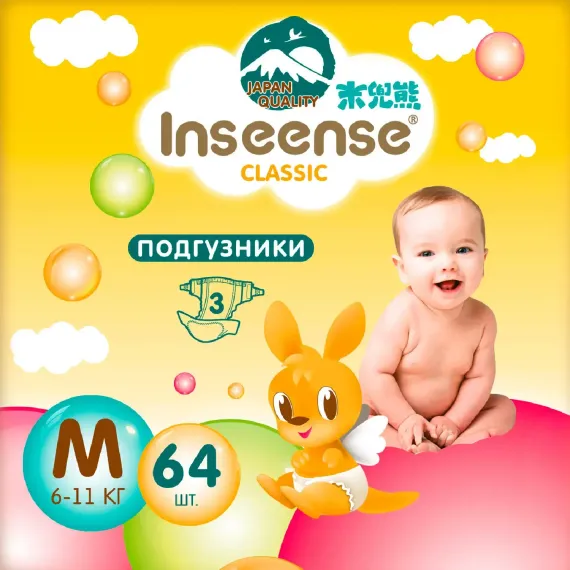 Подгузники INSEENSE M 64 шт.