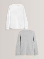 Лонгслив с термо-эффектом для мальчика Next 318-172, 2 шт., Белый, Серый