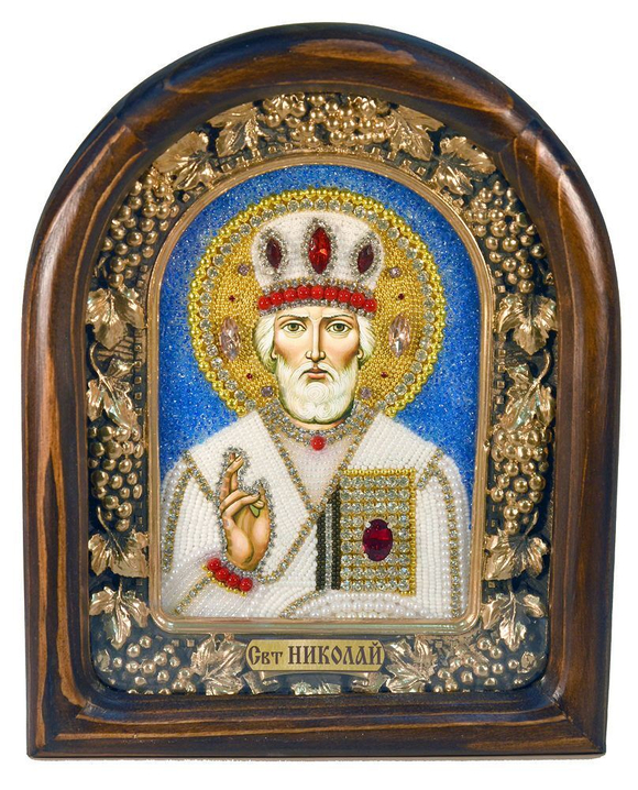 Икона Николай Чудотворец бисер