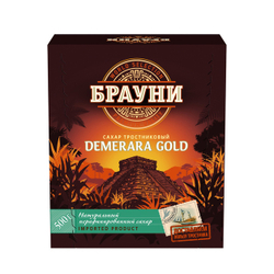 Сахар тростниковый коричневый нераф. кусковой Брауни Gold - 0,5 кг