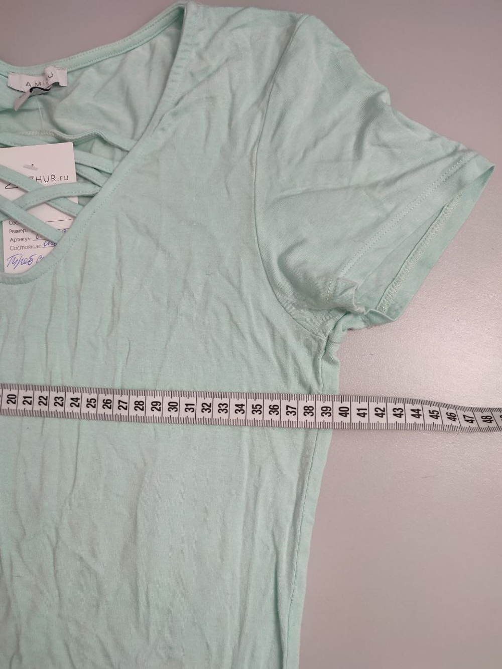 Футболка Amisu мятная 46 размер