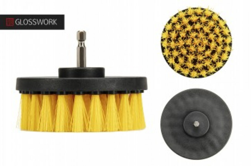 Glosswork Drill Brush Medium Щетка для чистки ковров, средней жесткости, под дрель